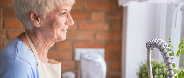 Lady in kitchen